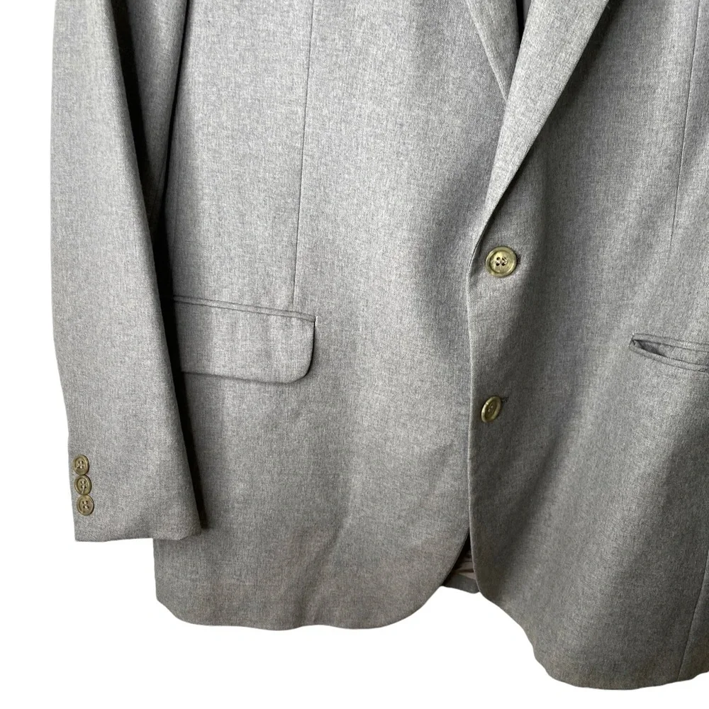YSL Yves Saint Laurent Vintage Virgin Wool Sportscoat Blazer Jacket Grey Size 44 - Picture 3 of 8